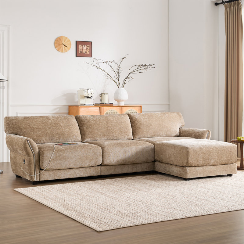 110" Modular Sectional Sofa, Khaki