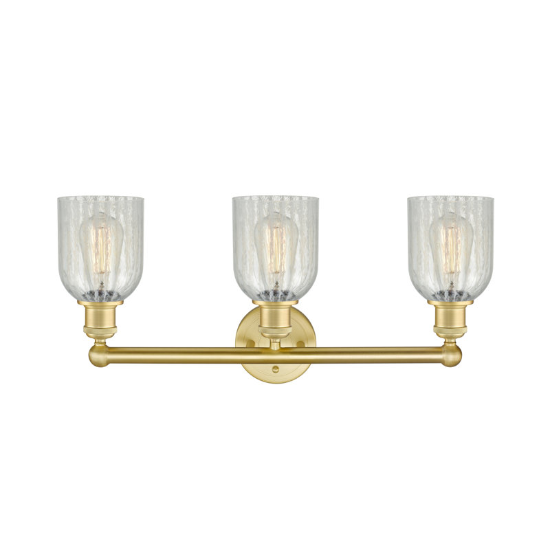 Reiko 3 - Light Dimmable Vanity Light, Mouchette, Satin Gold