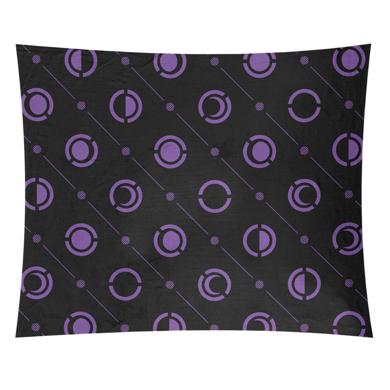 Tapisserie, H 27,5 po x l 37,5 po, Noir/mauve