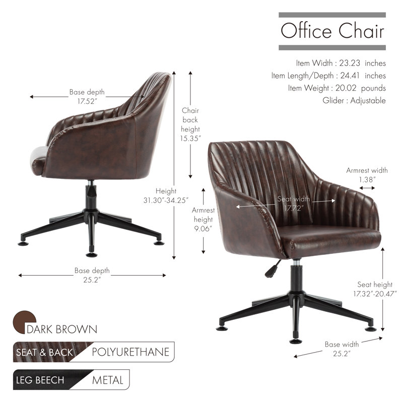 Alohilani Office Chair, Dark Brown