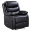 Fauteuil inclinable électrique noir avec accoudoirs coussinés-1625776924
