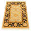 Tapis décoratif en laine noué à la main de conception unique noué à la main New Age de style persan 18/20 brun/noir de 4 pi x 6 pi 1 po