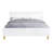 Gaines White High Gloss Finish EK Bed