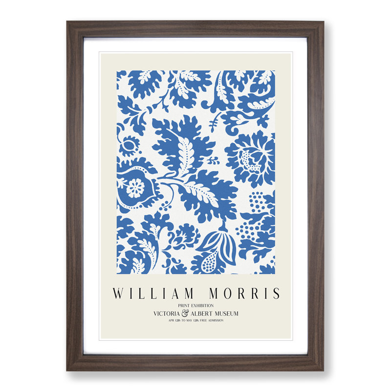 Venetian Pattern by William Morris - Picture Frame Art Prints, Walnut, 48cm H x 36cm W x 2cm D