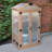 Urban Greenhouse with Cedar Wood Frame and Polycarbonate Panels Compact Modern Design for Small Spaces