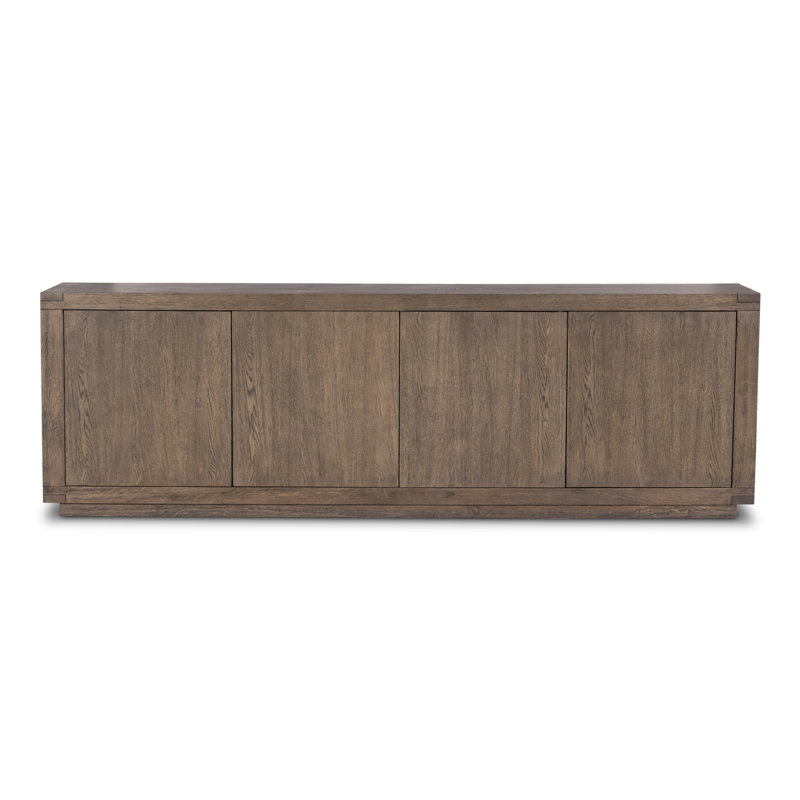 WARBY 94'' W Solid Wood Sideboard, Worn Oak