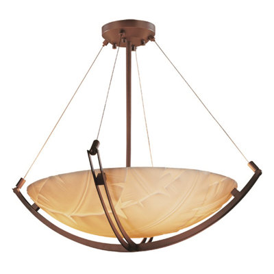Luminaire suspendu en forme de bol à 1 lumière DEL Porcelina