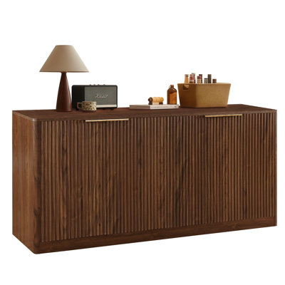buffet moderne ondulé, armoire de rangement au design incurvé