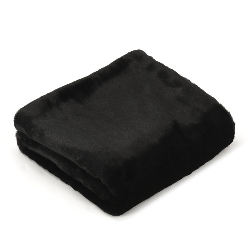Mink Throw Blanket, 36" W x 54" L, Mink Gray