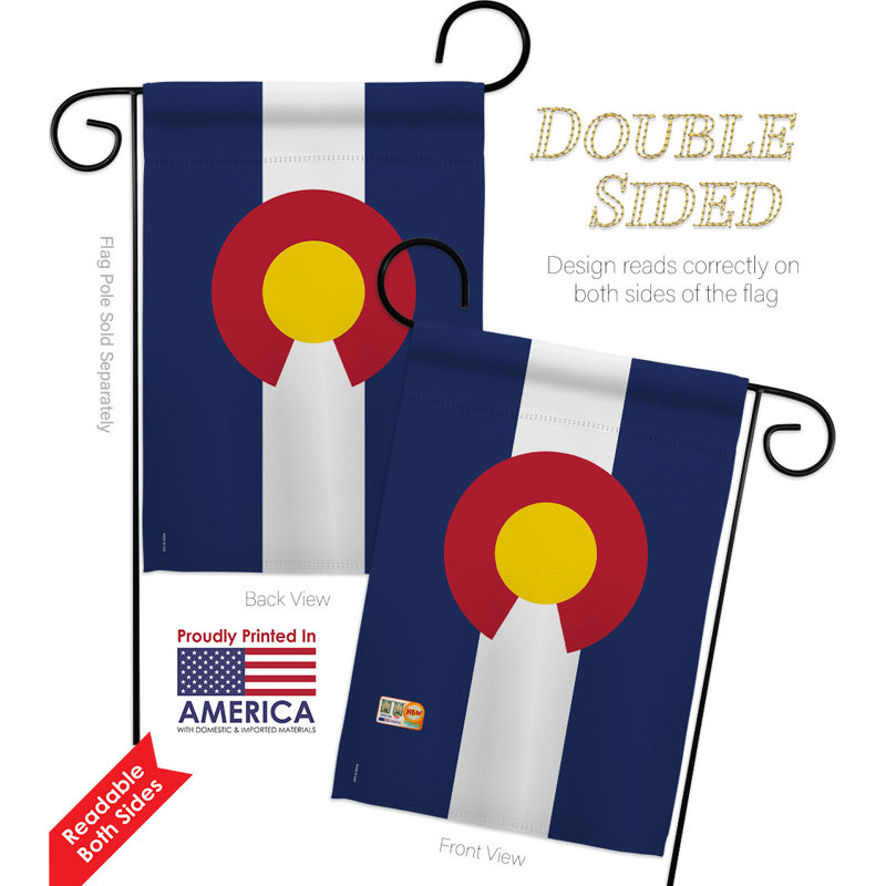 Ensemble de drapeaux en polyester 2 côtés 18,5 x 13 po, Colorado