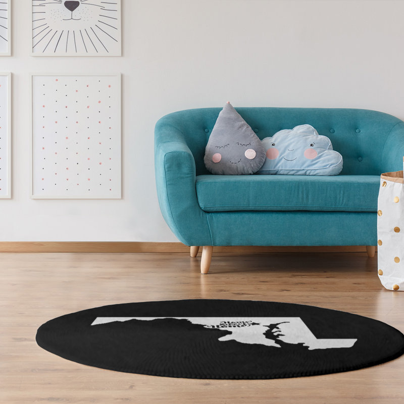 Tapis en poly-chenille baltimore à la maison, Rond 5 pi