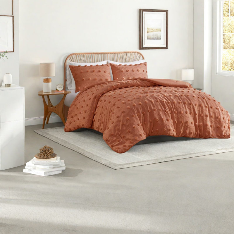 Elegant King Bedding Sets, Polyester Jacquard Comforter With Hypoallergenic Filling
