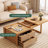 Modern simple solid wood coffee table