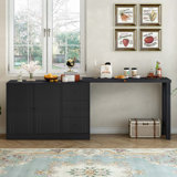 Sideboard converts into a dining table and Adjustable Pull-Out Top