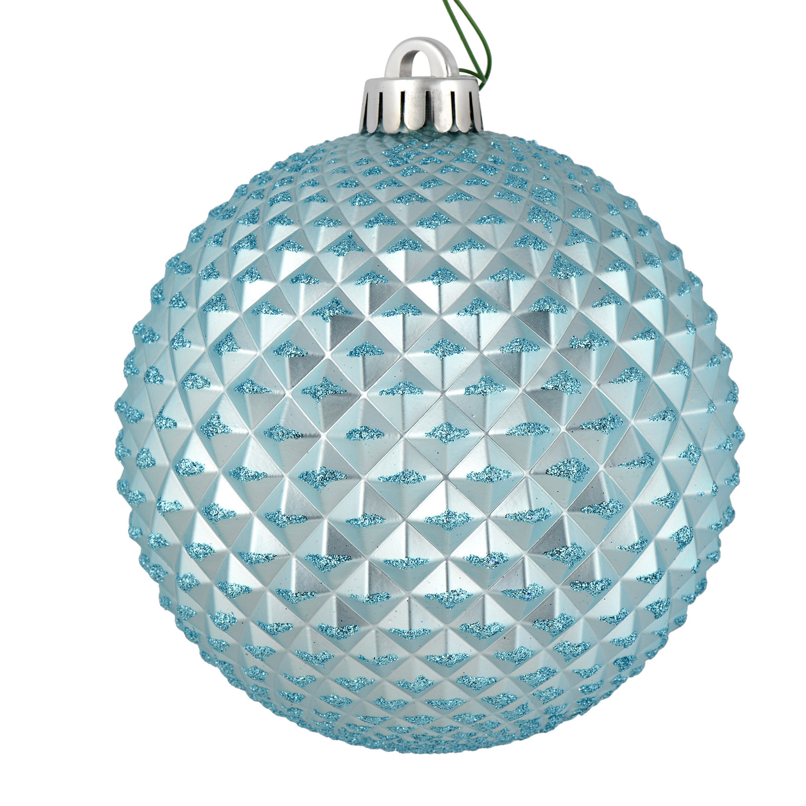 Durian Glitter Ball Ornament, Baby Blue