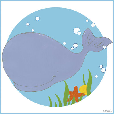 Wally The Whale by June Erica Vess - Wrapped Canvas Print