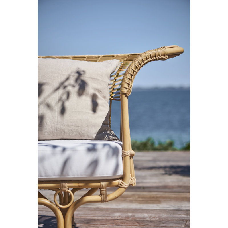 Franco Albini Belladonna Outdoor Sofa, White Canvas, Natural