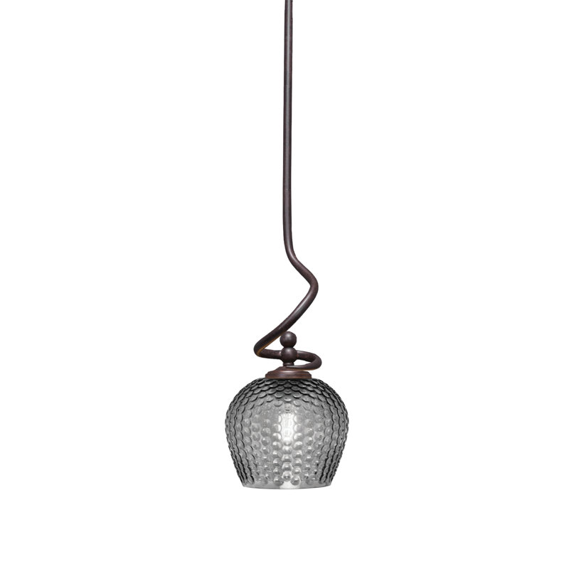 Mini-luminaire suspendu suspendu en verre Sheffield, Bronze, Clair