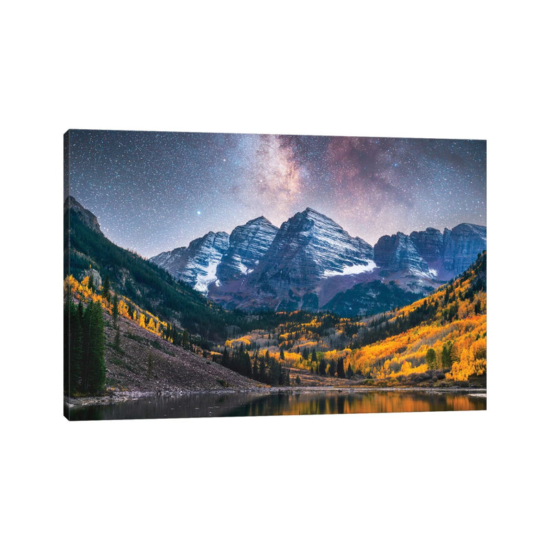 Maroon Bells Colorado Milky Way Nightscape by Daniel Forster - Gallery-Wrapped Canvas Giclée on Canvas, Does Not Apply
