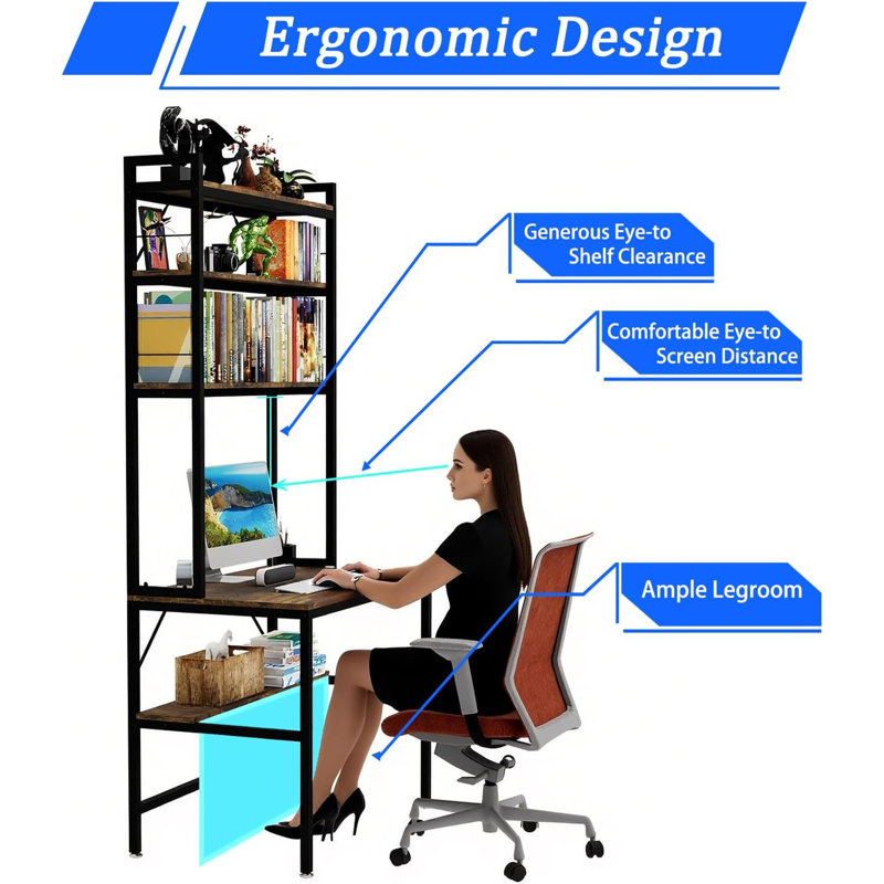 31-Inch Gaming Desk, Brown