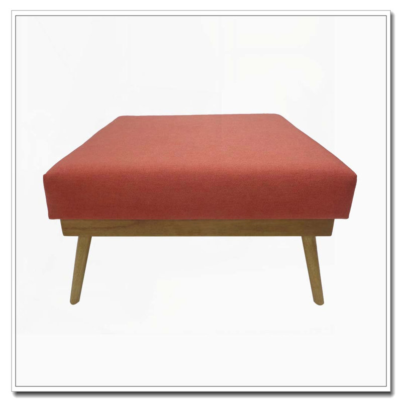 Grand repose-pieds carré de style Mid-Century