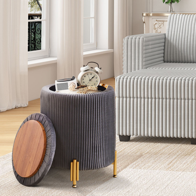 Ozite Velvet Ottoman, Teal 