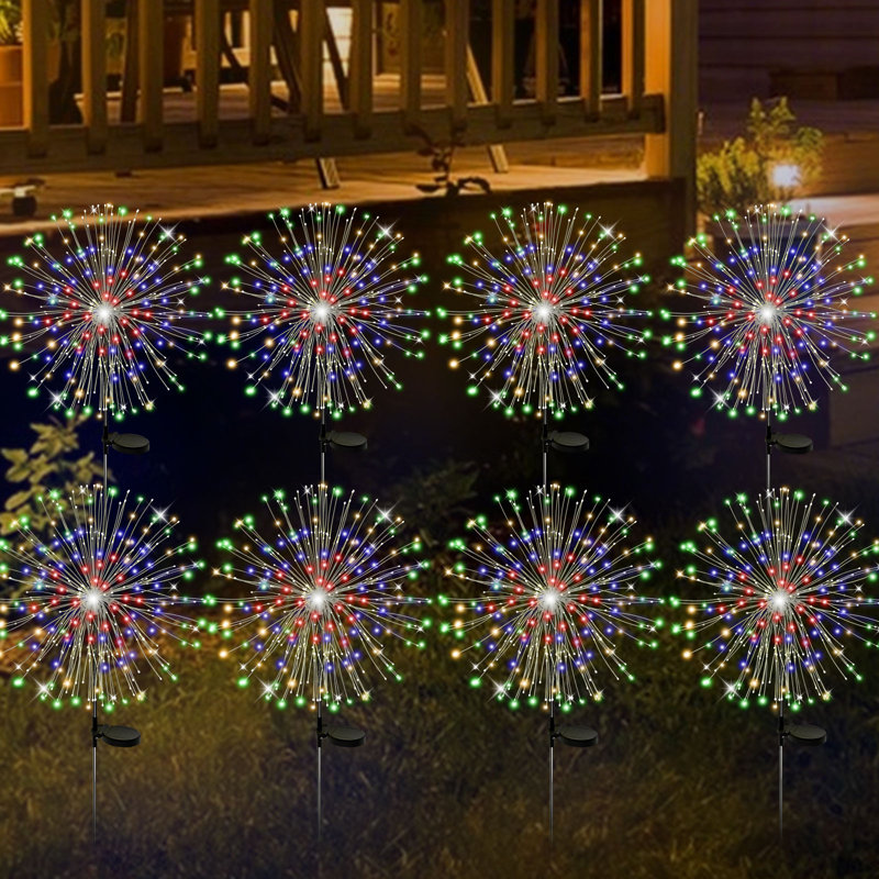 Paquet de 2 lumières de piquet de jardin solaires, lumières solaires extérieures avec fil de cuivre pliable bricolage, décalages de cour imperméables pour la décoration extérieure, décoration de jardin, décoration de patio extérieur, décoration de Noël