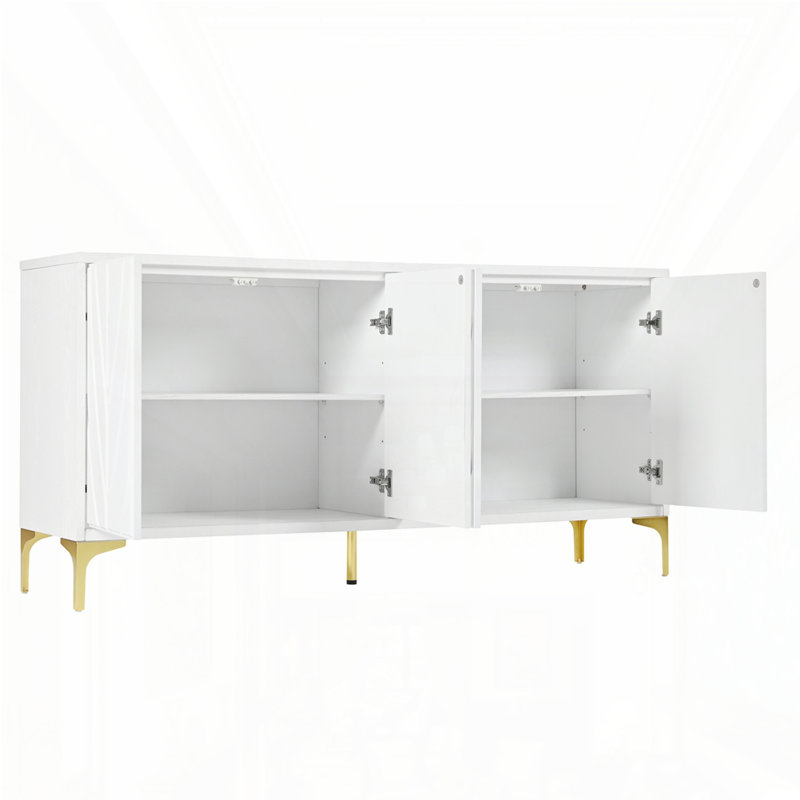 Buffet 60 po avec 4 portes Radiant, Blanc 1