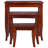 Rosalind Wheeler Stackable Side Tables 3 Pcs Solid Wood Mahogany-518596771