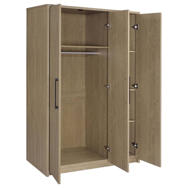 Armoire-penderie à 3 portes Cerda, Beige