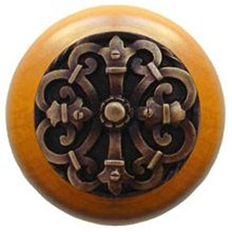 Olde World Mushroom Knob, Antique Brass