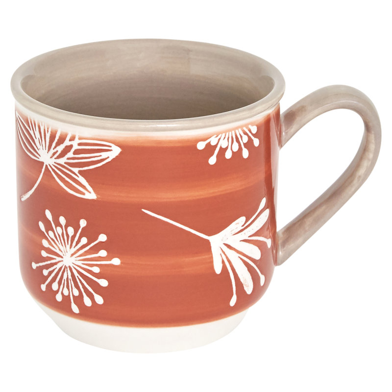 Red Floral Ceramic Dinnerware Set, Service for 4