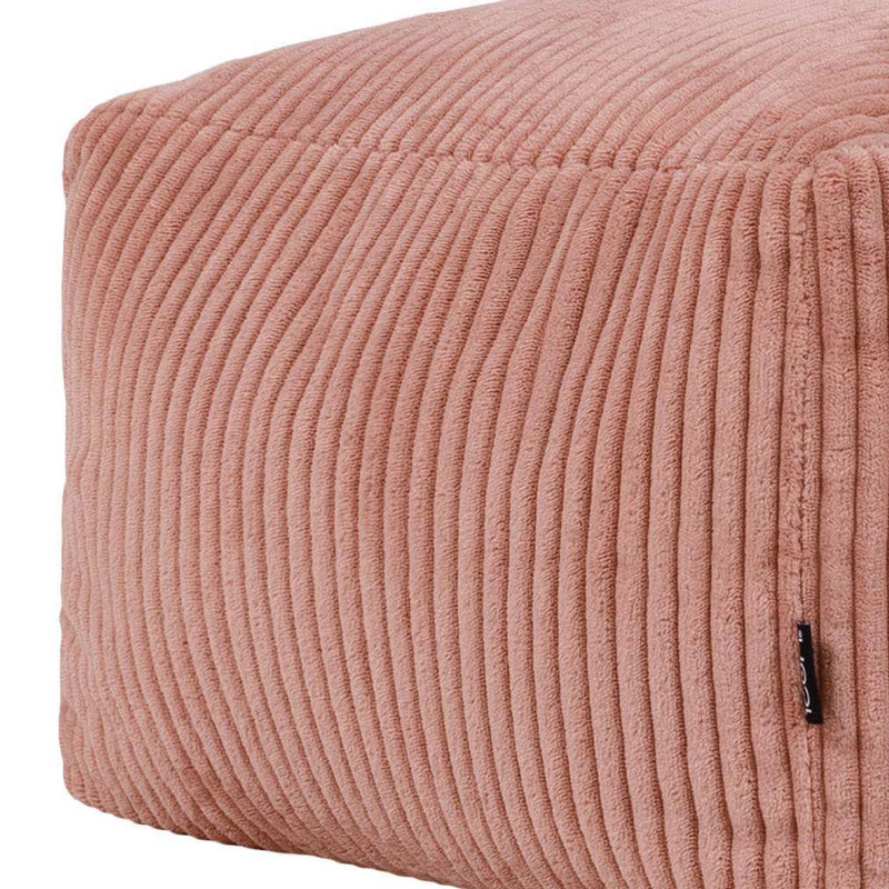 Soul 40Cm Square Pouffe Ottoman, Pink