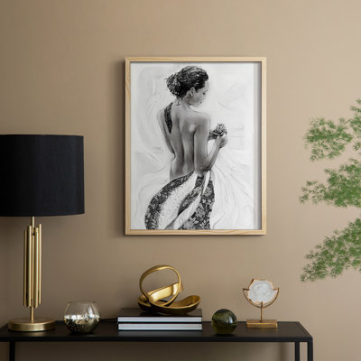 Solitude S croquis I, reproduction encadrée - bois massif