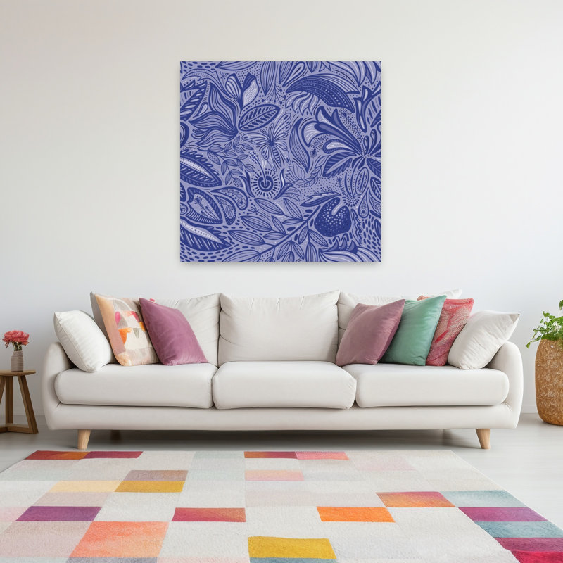 Art contemporain, art tropical papillon, H 48 po x l 48 po