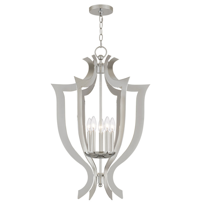 Lustre géométrique à 5 lumières Afia