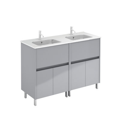Ensemble de meuble-lavabo double mural 48 po