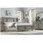 Table de chevet deux tiroirs gris antique