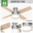 Dempsey Low Profile 44" 4 - Blade Indoor Flush Mount Small Room Ceiling Fan with Lights and Remote-56213845