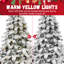 Arbre de Noël enneigé avec branches en PVC, lumières DEL, base en métal pliable-1073830567
