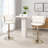 Velvet Bar Stools Set Of 2, Swivel Barstool Upholstered Counter Bar Chairs, Counter Height Barstools Adjustable Kitchen Island Chairs-857565902