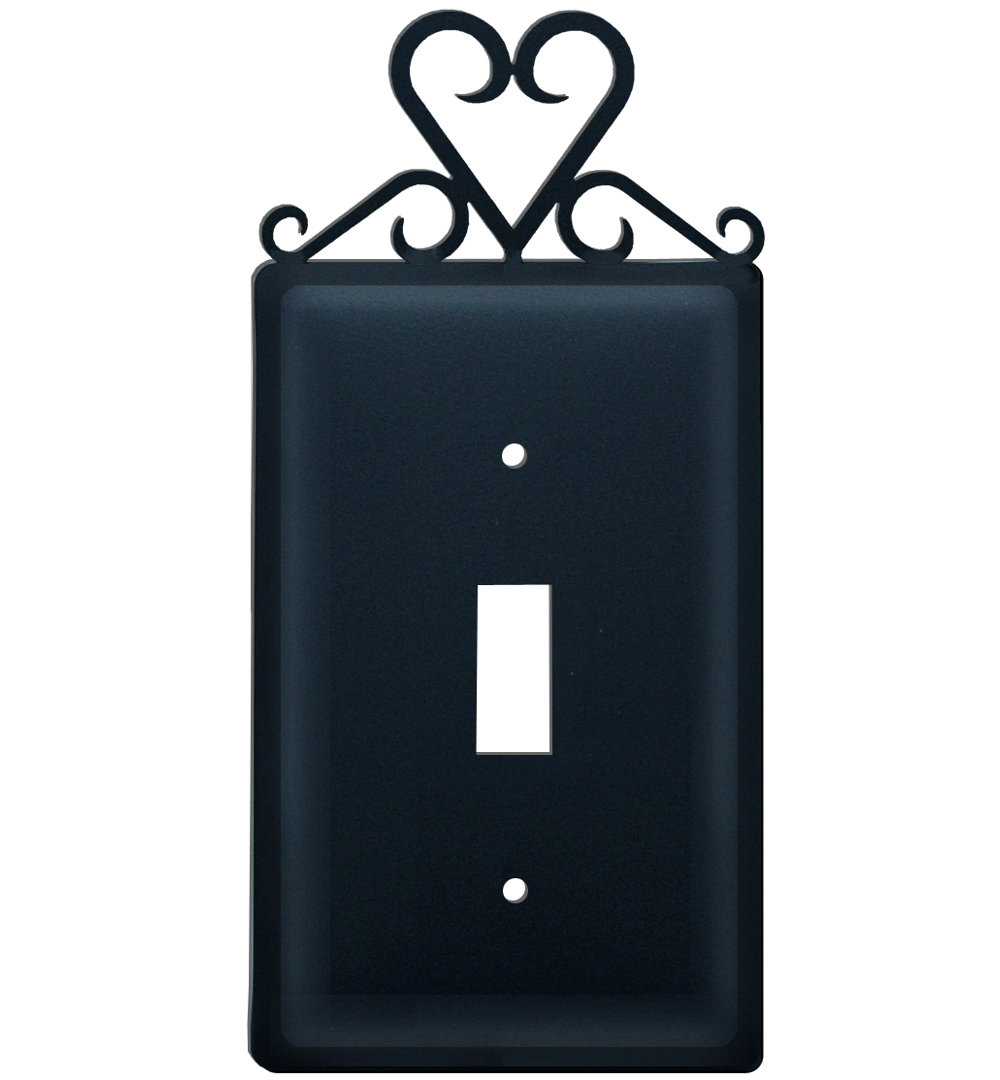 Text & Numbers 1 - Gang Toggle Light Switch Wall Plate Village Wrought Iron