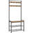 Coat Rack With Shoe Bench, Entryway Bench With Shoe Storage, Multifunctional Entryway Storage Organizer, Metal Frame And 8 Movable Hooks, For Hallway, Rustic Brown