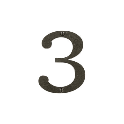4" H Metal Surface Mount House Number
