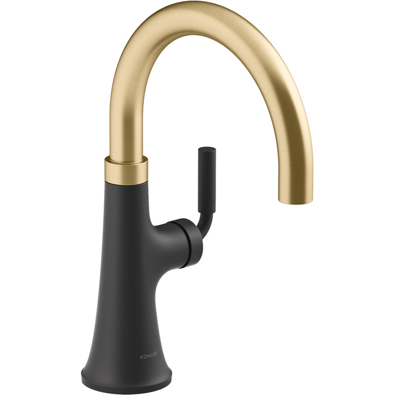 Tone Single-Handle Bar Sink Faucet, Matte Black/Brass