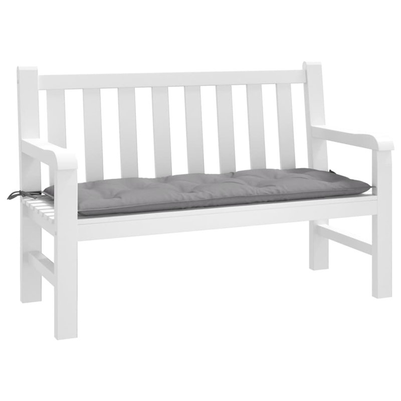 Coussin de banc en tissu Oxford, gris, H 2,8 po x l 47,2 po x P 19,7 po