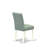 Austin Kitchen Chairs - Willow Green Polyester Fabric Padded Seat and Button Tufted Chair Back - Linen White Finish, SET OF 2-614006955-614006952