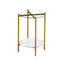 Table de bout à 2 couches avec plateau de table et table basse ronde avec structure en métal
