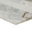 Castella de Blanc 2 in. x 12 in. Honed Marble Mosaic Floor and Wall Tile