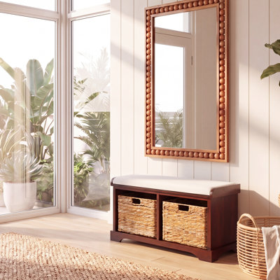 Briananthony Linen Upholstered Storage Bench